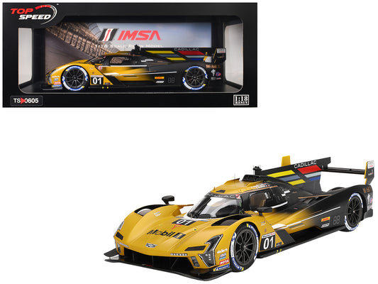 Cadillac V-Series.R #01 Sebastien Bourdais - Scott Dixon - Renger van der Zande "Cadillac Racing" 2nd Place "12 Hours of Sebring" (2024) 1/18 Model Car by Top Speed T&y