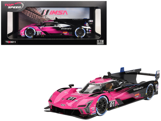 Cadillac V-Series.R #01 Sebastien Bourdais - Scott Dixon - Renger van der Zande "Cadillac Racing" Winner IMSA "Petit Le Mans" (2024) 1/18 Model Car by Top Speed T&y