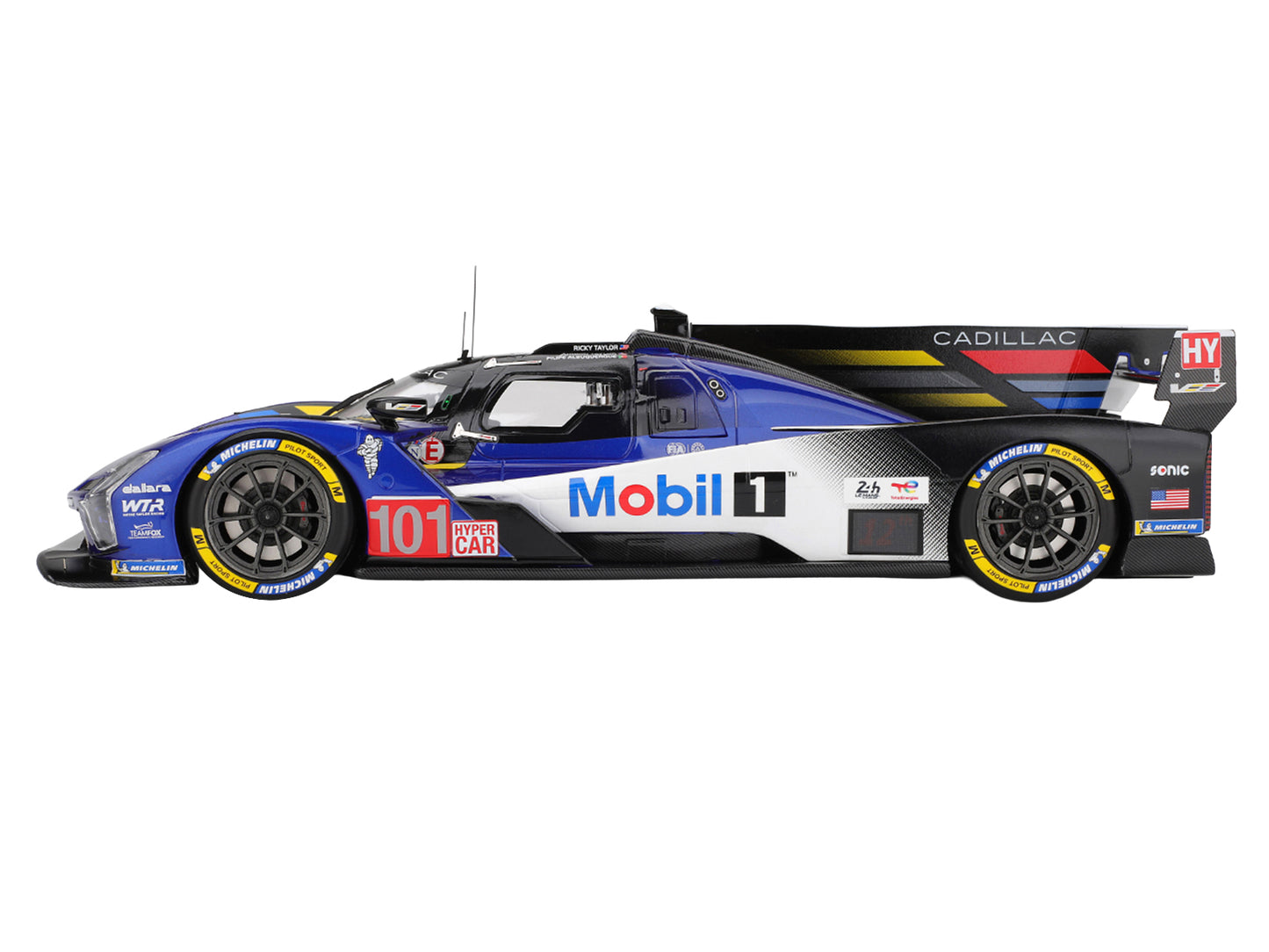 Cadillac V-Series.R #101 Filipe Albuquerque - Jordan Taylor - Ricky Taylor "Cadillac Wayne Taylor Racing" FIA WEC "24 Hours of Le Mans" (2025) 1/18 Model Car by Top Speed
