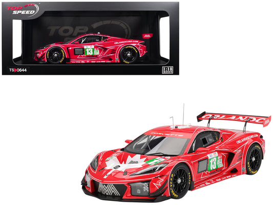 Chevrolet Corvette Z06 GT3.R #13 Matt Bell - Orey Fidani - Lars Kern "AWA Racing" "24 Hours of Le Mans" (2025) 1/18 Model Car by Top Speed T&y
