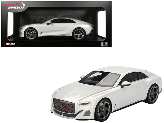 Bentley Batur Bonneville Pearl White Metallic 1/18 Model Car by Top Speed