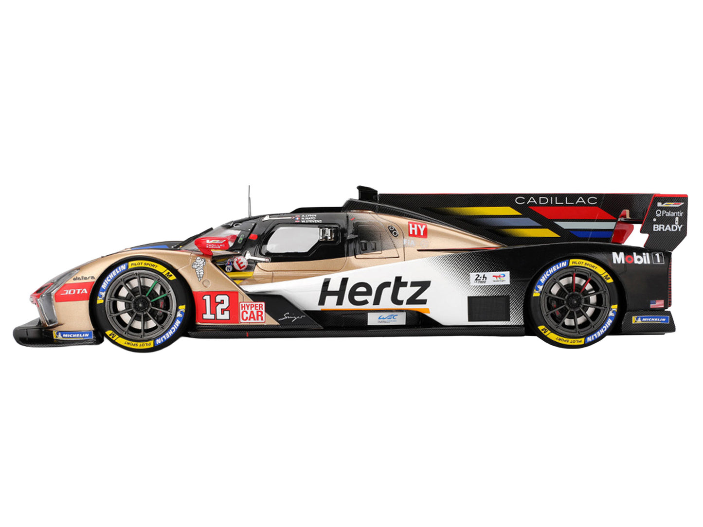 Cadillac V-Series.R #12 Alex Lynn - Norman Nato - Will Stevens "Cadillac Hertz Team Jota" FIA WEC "24 Hours of Le Mans" (2025) 1/18 Model Car by Top Speed