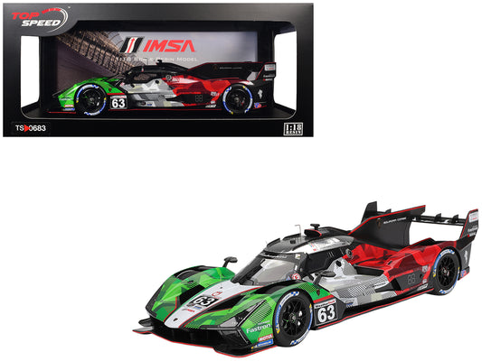 Lamborghini SC63 #63 Mirko Bortolotti - Romain Grosjean - Daniil Kvyat - Edoardo Mortara "Automobili Lamborghini Squadra Corse" IMSA "24 Hours of Daytona" (2025) 1/18 Model Car by Top Speed T&y