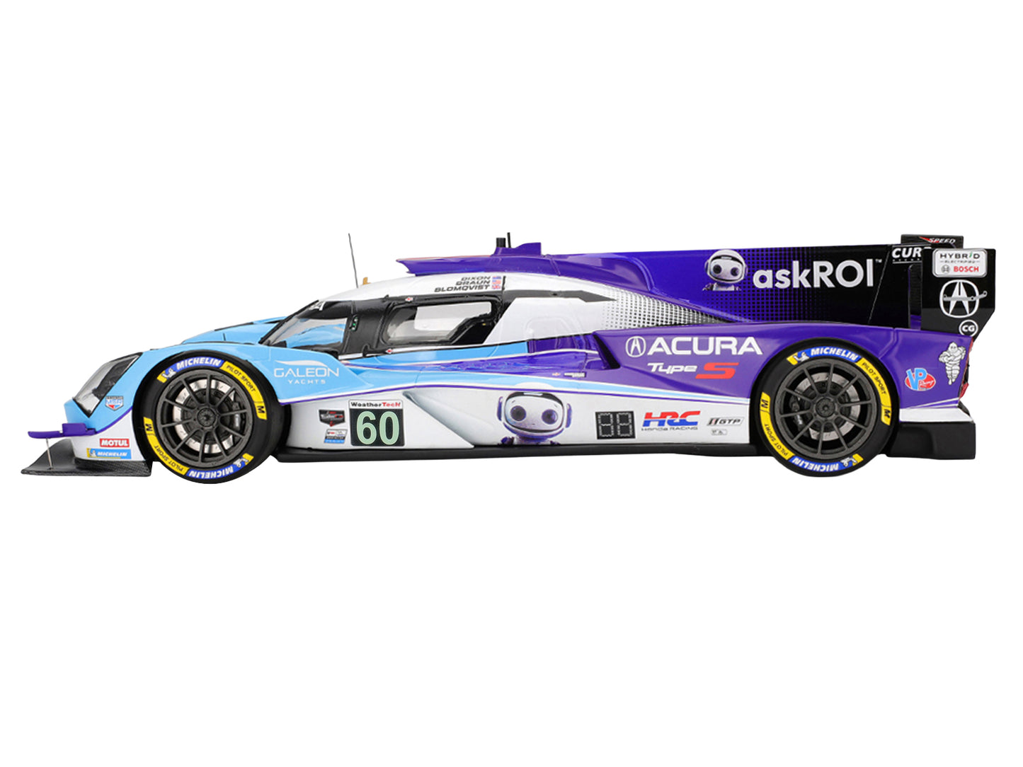Acura ARX-06 GTP #60 Tom Blomqvist - Colin Braun - Scott Dixon "Acura Meyer Shank Racing with Curb-Agajanian" IMSA "12 Hours of Sebring" (2025) 1/18 Model Car by Top Speed