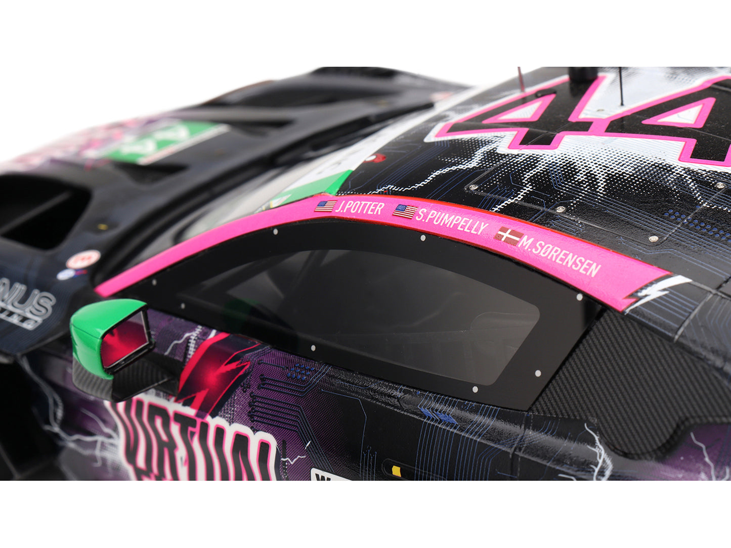 Aston Martin Vantage GT3 EVO #44 John Potter - Spencer Pumpelly - Marco Sorensen "Magnus Racing" IMSA "Six Hours of The Glen (Watkins Glen)" (2025) 1/18 Model Car by Top Speed