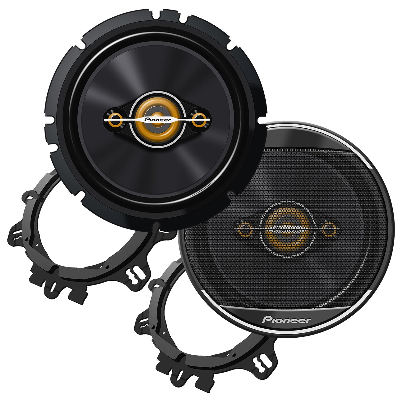 Pioneer 6-1/2â€³ 4-Way Full Range Speakers - 350 Watts Max / 80 RMS (Pair)