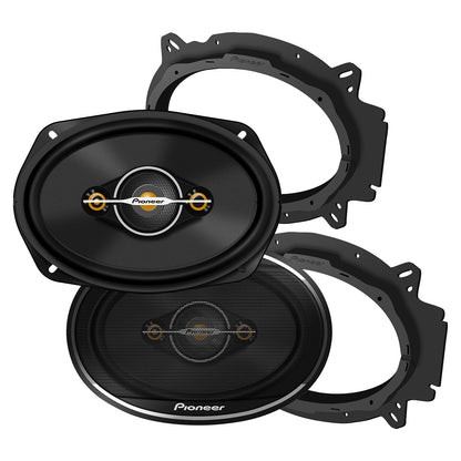 Pioneer 6x9″ 4-Way Full Range Speakers (Shallow Mount) - 450 Watts Max / 90 RMS