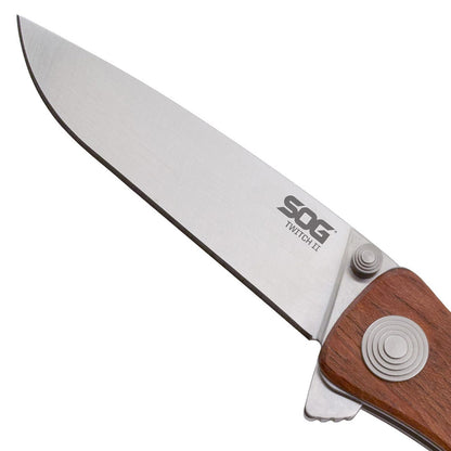 SOG Twitch II - Wood Handle Folding Knife