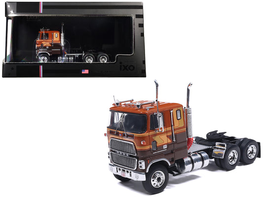 1976 Ford CL 9000 Truck Tractor Brown Two-Tone with Graphics 1/64 T&y Diecast Model by IXO Models