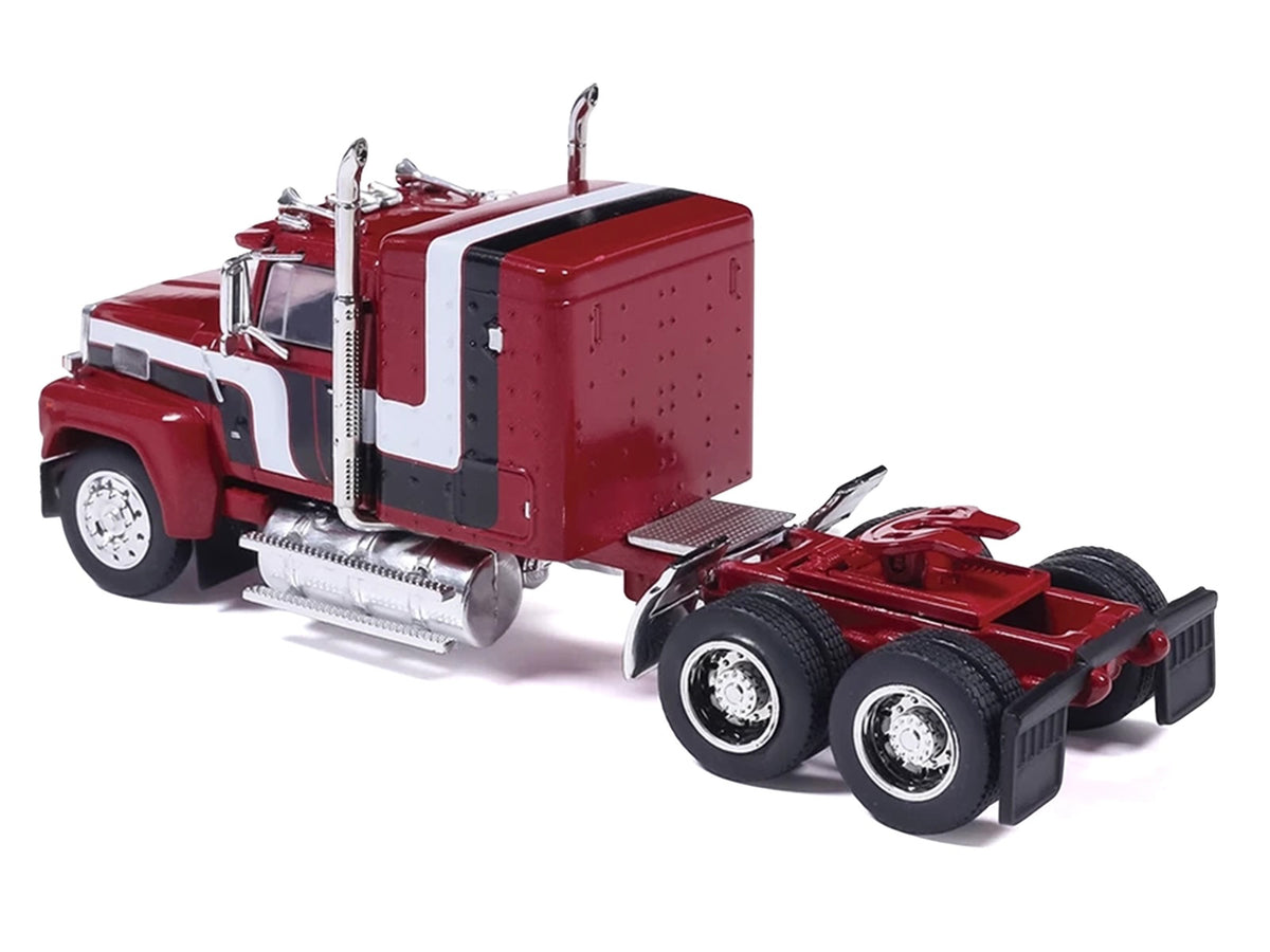 1978 Ford LTL-9000 Truck Tractor Red Metallic with Stripes 1/64 Diecast
