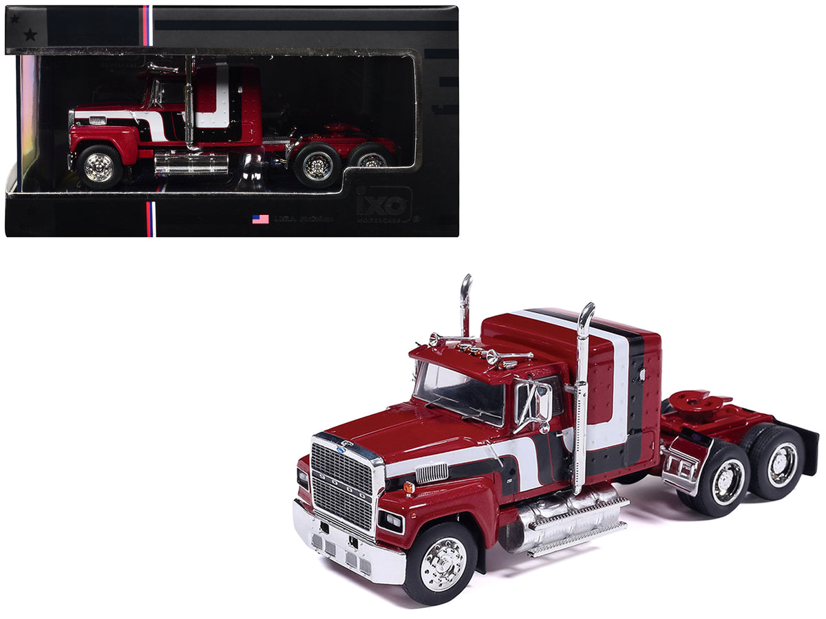 1978 Ford LTL-9000 Truck Tractor Red Metallic with Stripes 1/64 Diecast