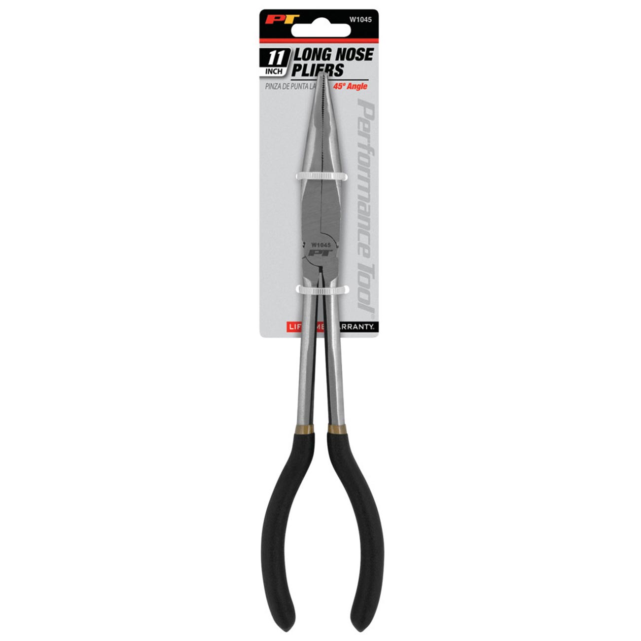 Performance Tool 11" Long Handle 45-Degree Bent Nose Pliers