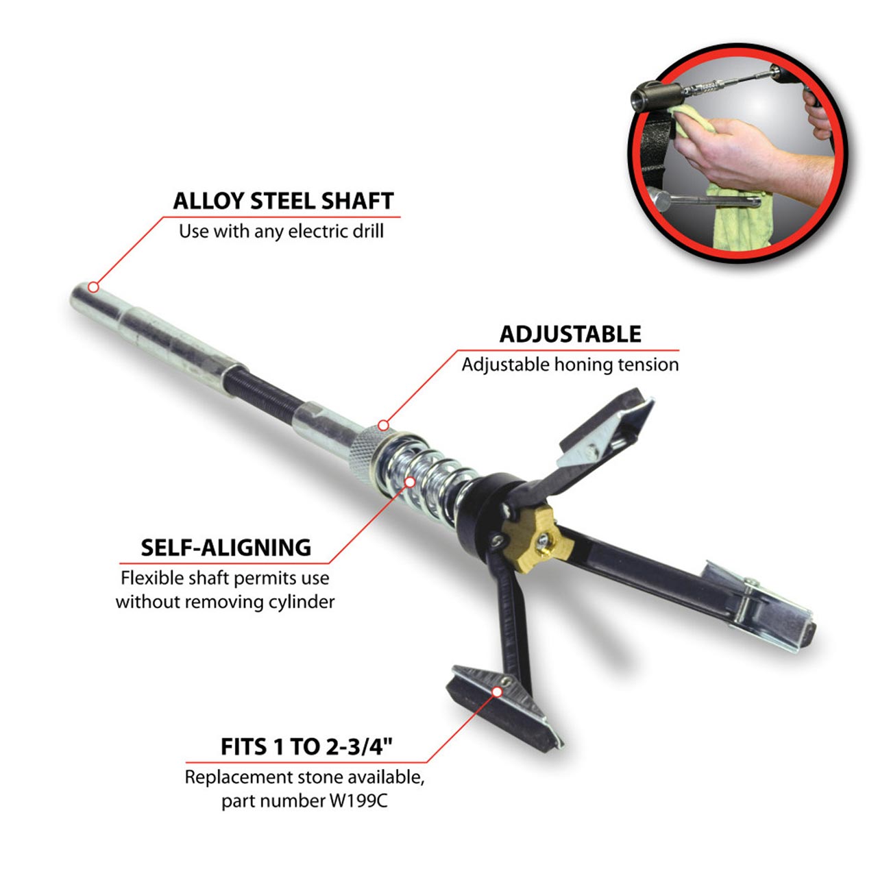 Performance Tool Pro Brake Cylinder Hone