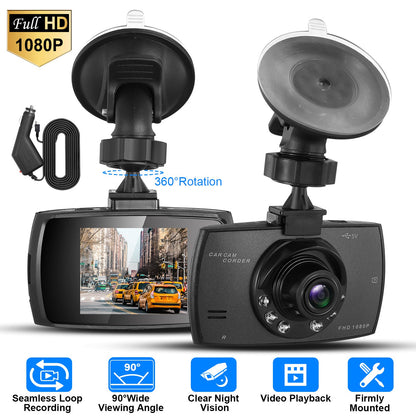 1080P Car Dvr Camera Dash Cam Camcorder 90° Angle Loop Recording Night Vison He