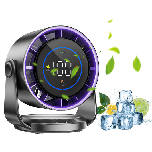 100 Speeds Desk Fan Battery Operated Wall Mounted Rechargeable Mini With 120º T