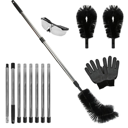 10.5Ft Gutter Cleaning Brush With Telescoping Handle Rain Cleaner Extendable To