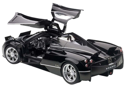 Pagani Huayra Gloss Black with Silver Stripes and Wheels 1/12 Model Car by Autoart <h2>Pagani Autoart</h2> <p>High-quality diecast perfect for collectors enthusiasts. Features detailed interior exteri
