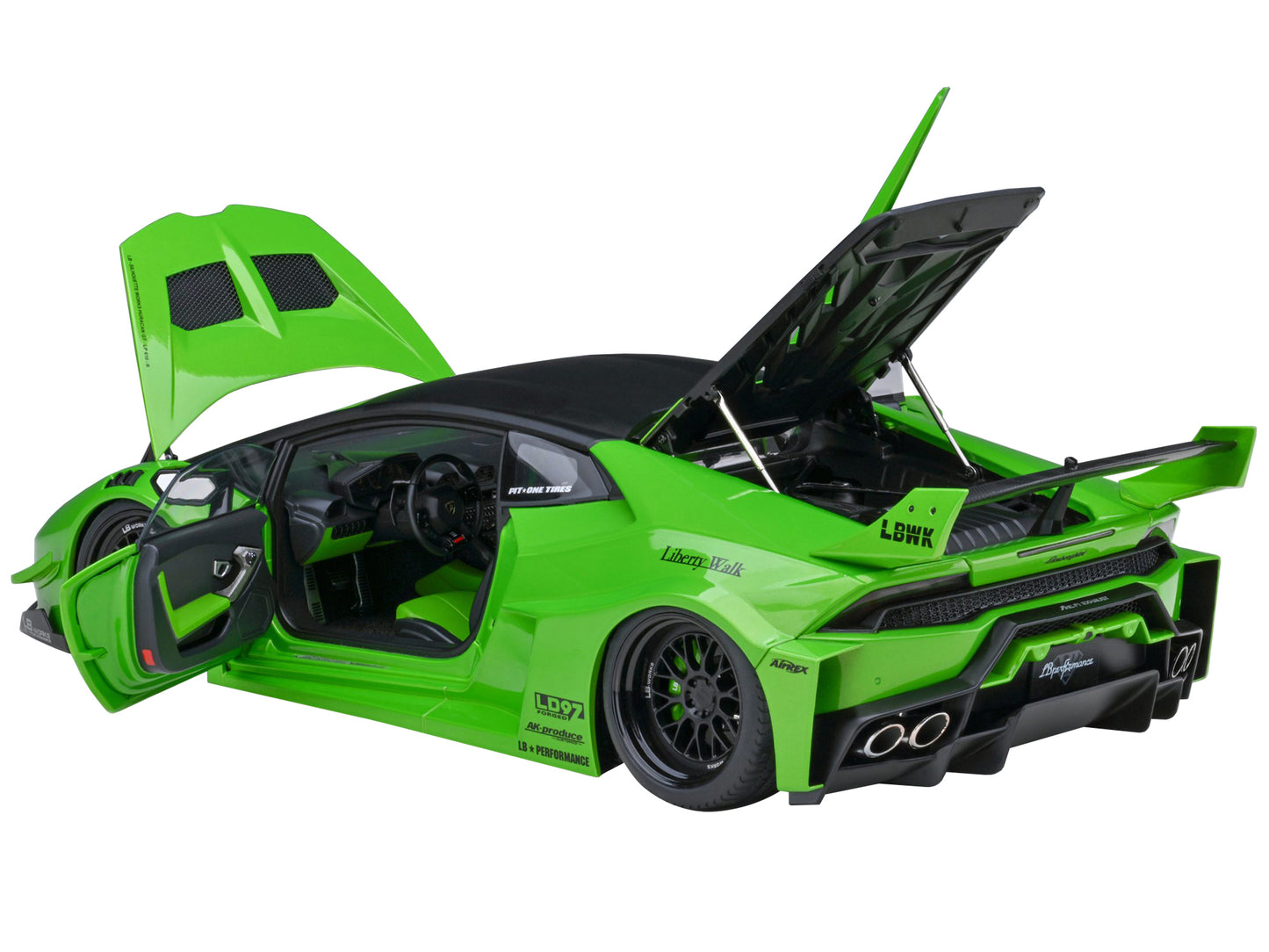 Lamborghini Huracan GT "LB-Silhouette Works" Pearl Green Metallic with Black Top 1/18 Model Car by Autoart <h2>Lamborghini Autoart</h2> <p>High-quality diecast perfect for collectors and enthusiasts.