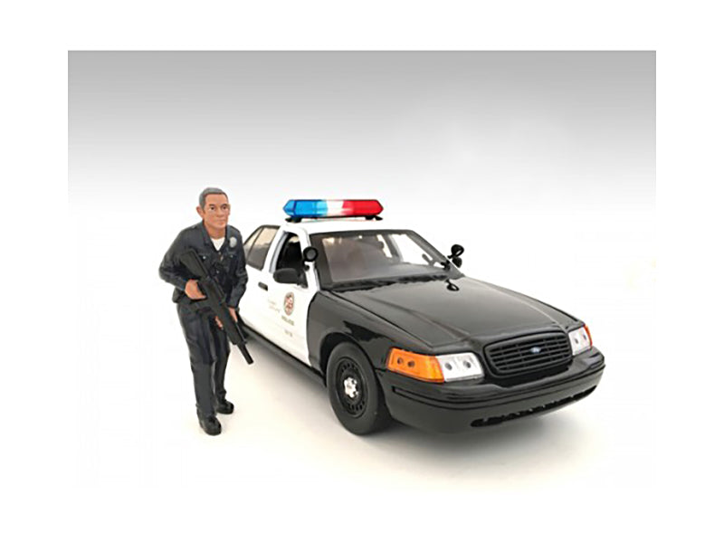 Police Officer II Figure For 1:18 Scale Models by American Diorama <h2>Police Diorama</h2> <p>High-quality diecast model car perfect collectors and enthusiasts. Features detailed interior exterior cra