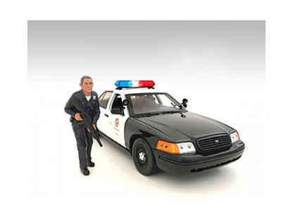 Police Officer II Figure For 1:18 Scale Models by American Diorama <h2>Police Diorama</h2> <p>High-quality diecast model car perfect collectors and enthusiasts. Features detailed interior exterior cra