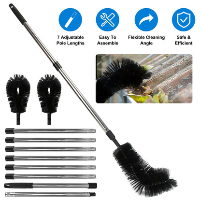 10.5Ft Gutter Cleaning Brush With Telescoping Handle Rain Cleaner Extendable To