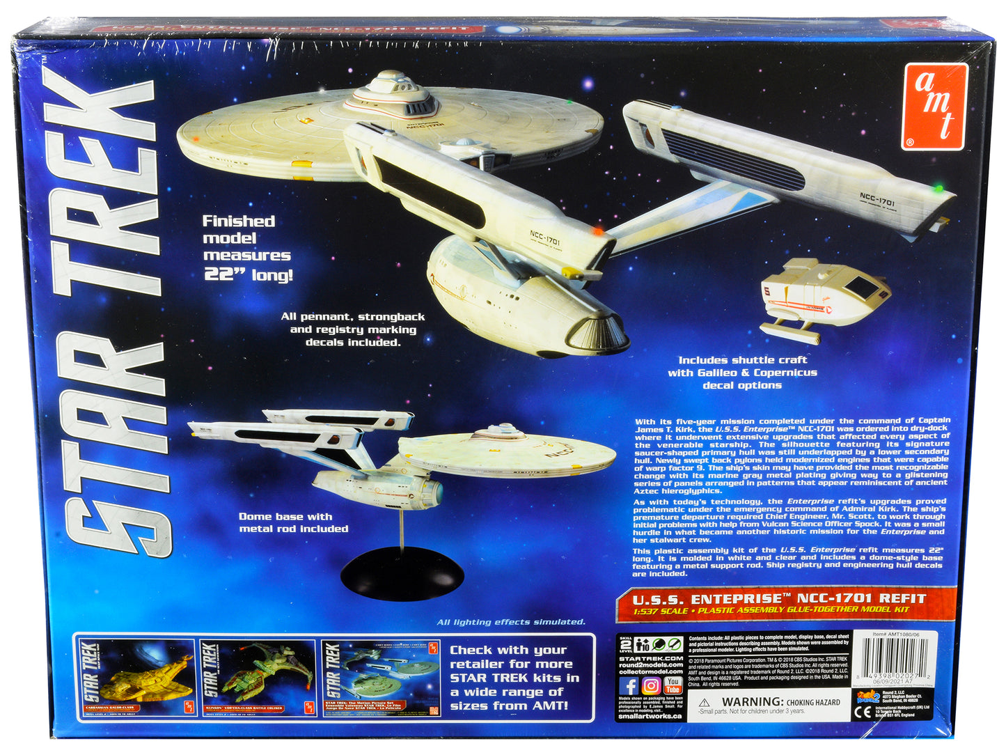 Skill 2 Model Kit U.S.S. Enterprise NCC-1701 Refit Starship "Star Trek" 1/537 Scale by AMT <h2>Skill AMT</h2> <p>High-quality diecast car perfect for collectors and enthusiasts. Features detailed inte