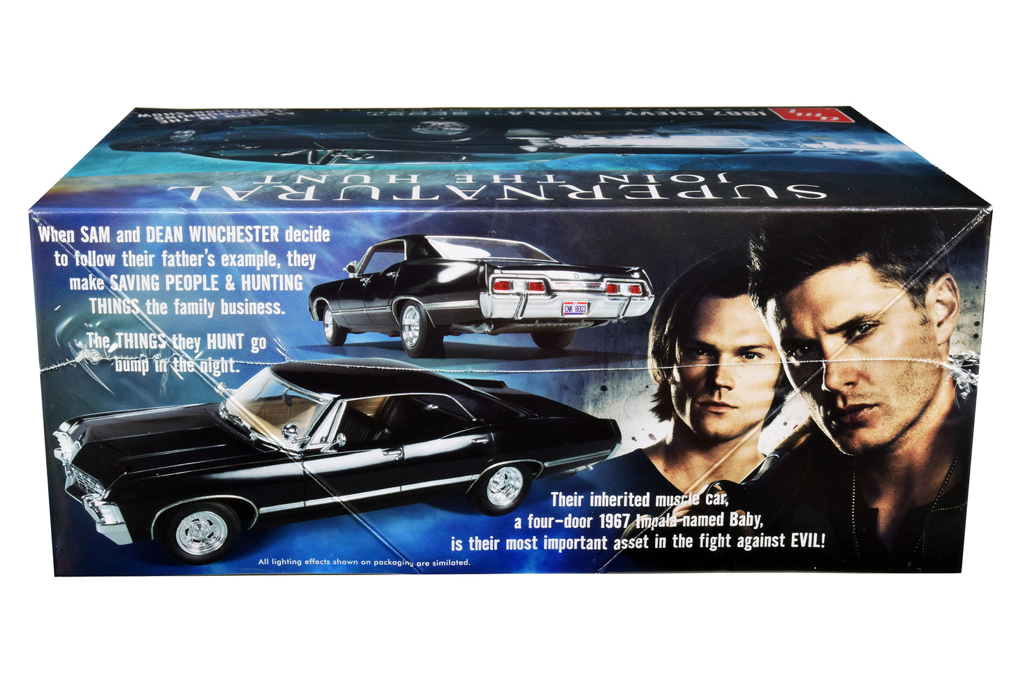 Skill 2 Model Kit 1967 Chevrolet Impala Sport Sedan "Supernatural" (2005) TV Series 1/25 Scale Model by AMT T&y