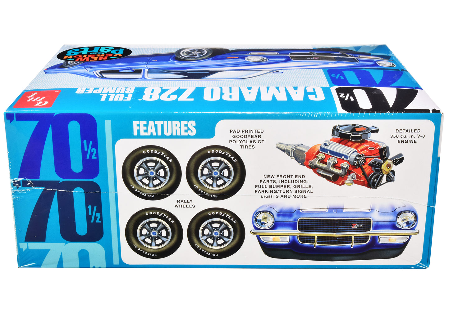 Skill 2 Model Kit 1970 1/2 Chevrolet Camaro Z28 "Full Bumper" 1/25 Scale by AMT <h2>Skill AMT</h2> <p>High-quality diecast car perfect for collectors and enthusiasts. Features detailed interior exteri