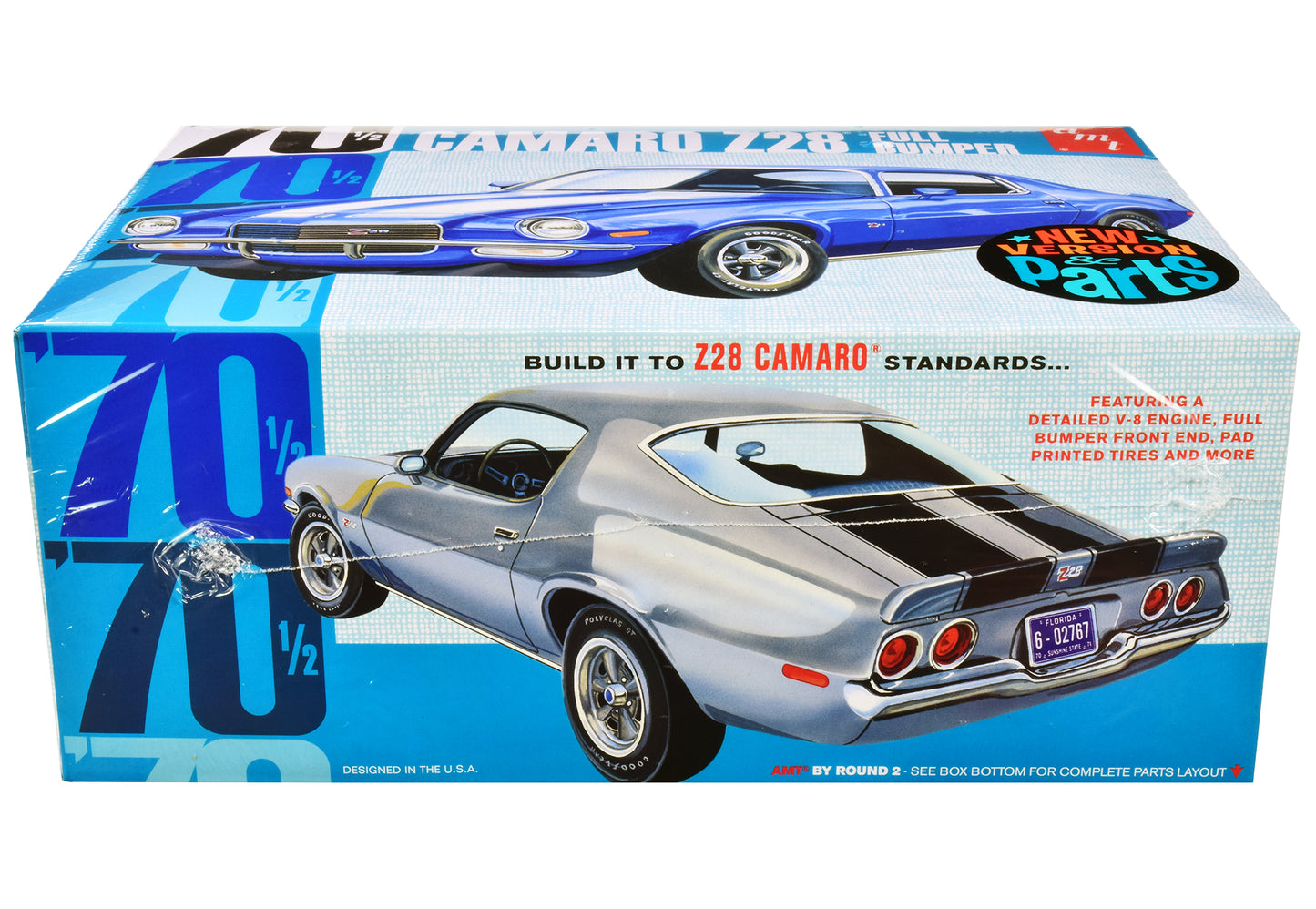 Skill 2 Model Kit 1970 1/2 Chevrolet Camaro Z28 "Full Bumper" 1/25 Scale by AMT <h2>Skill AMT</h2> <p>High-quality diecast car perfect for collectors and enthusiasts. Features detailed interior exteri