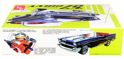 Skill 3 Model Kit 1957 Chevrolet Bel Air Convertible 2-in-1 Kit 1/16 Scale Model by AMT T&y