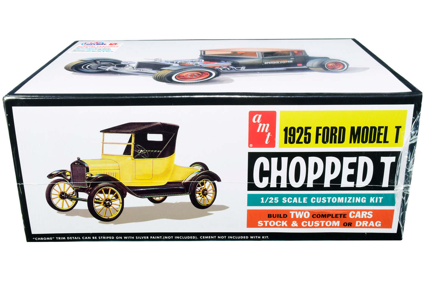 Skill 2 Model Kit 1925 Ford Model T "Chopped" Set of 2 pieces 1/25 Scale Model by AMT