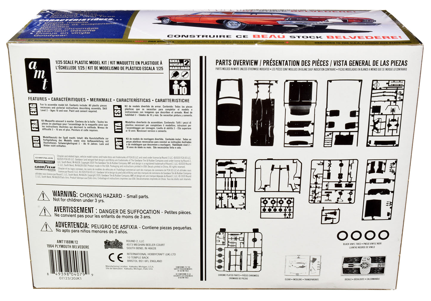 Skill 2 Model Kit 1964 Plymouth Belvedere Coupe Hardtop 1/25 Scale by AMT <h2>Skill AMT</h2> <p>High-quality diecast car perfect for collectors and enthusiasts. Features detailed interior exterior cra