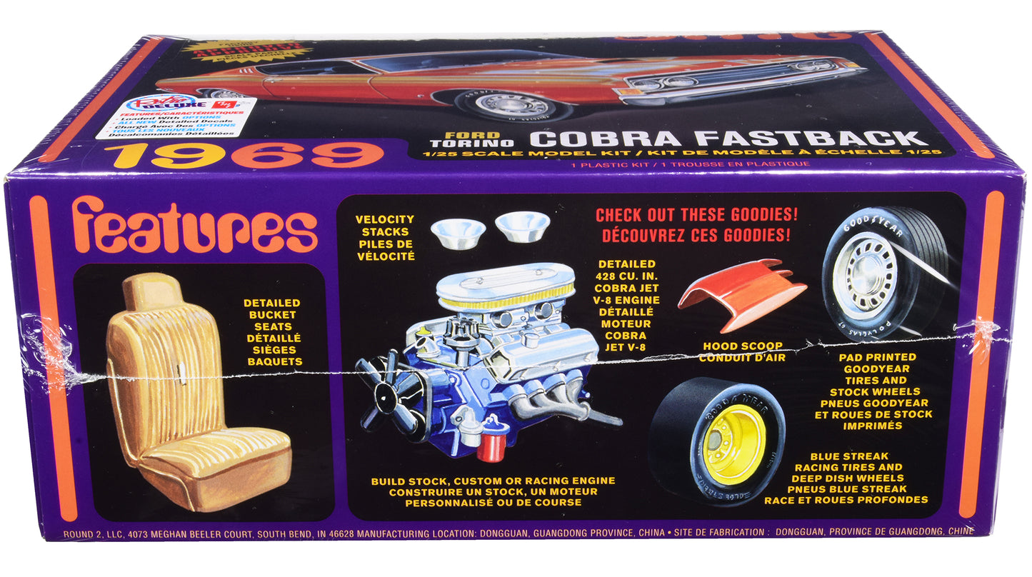 Skill 2 Model Kit 1969 Ford Torino Cobra Fastback 3-in-1 1/25 Scale by AMT <h2>Skill AMT</h2> <p>High-quality diecast car perfect for collectors and enthusiasts. Features detailed interior exterior cr