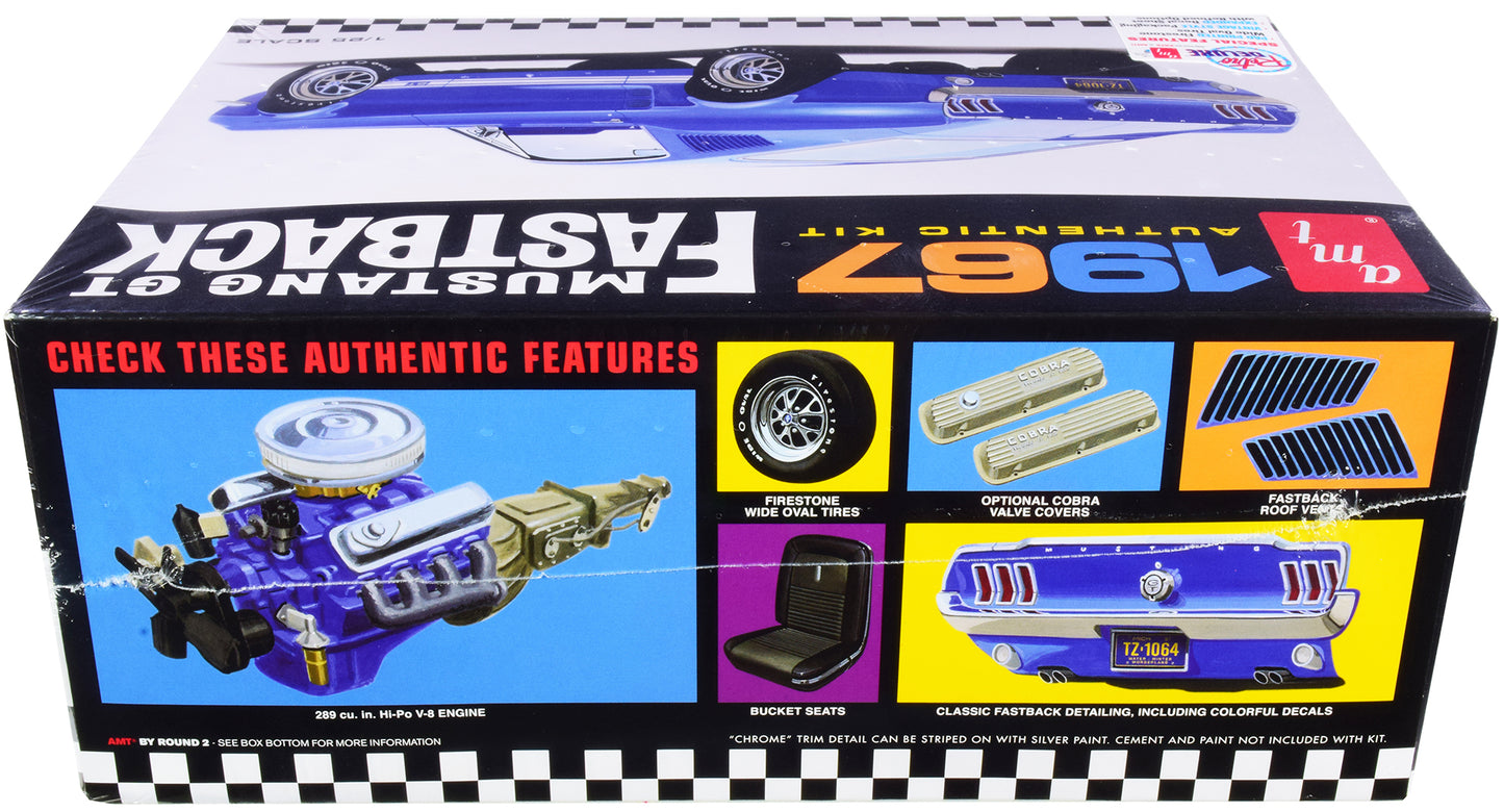 Skill 2 Model Kit 1967 Ford Mustang GT Fastback 1/25 Scale by AMT <h2>Skill AMT</h2> <p>High-quality diecast car perfect for collectors and enthusiasts. Features detailed interior exterior craftsmansh