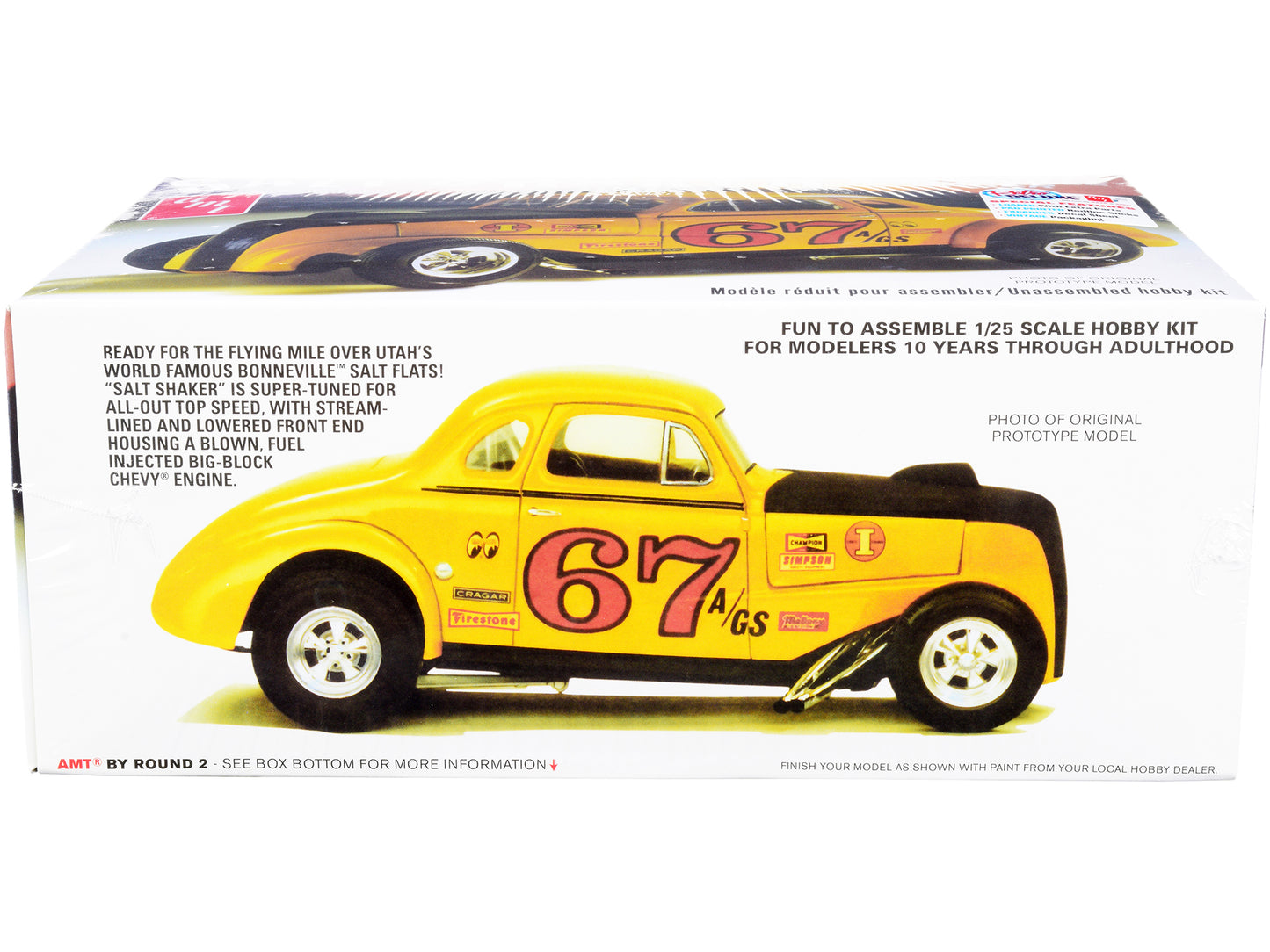 Skill 2 Model Kit 1937 Chevrolet Bonneville Racer "Salt Shaker" 1/25 Scale by AMT <h2>Skill AMT</h2> <p>High-quality diecast car perfect for collectors and enthusiasts. Features detailed interior exte