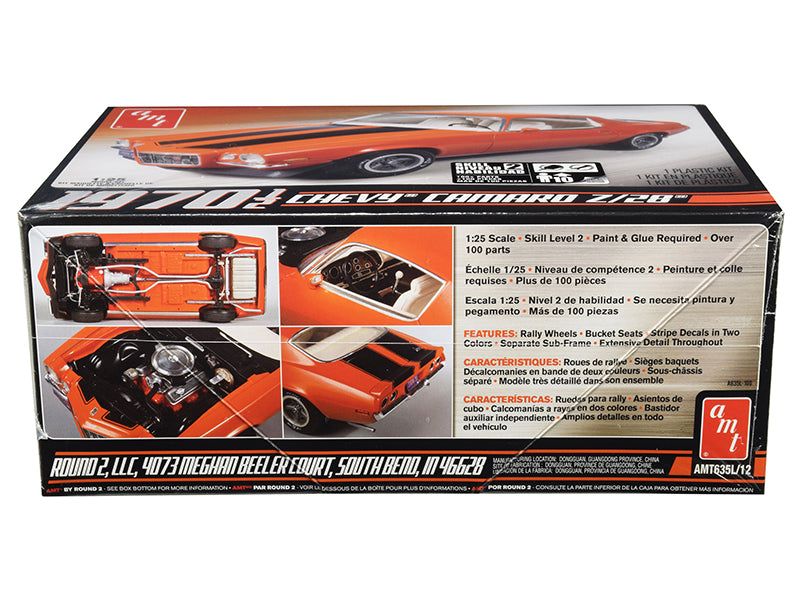 Skill 2 Model Kit 1970 1/2 Chevrolet Camaro Z/28 1/25 Scale by AMT <h2>Skill AMT</h2> <p>High-quality diecast car perfect for collectors and enthusiasts. Features detailed interior exterior craftsmans