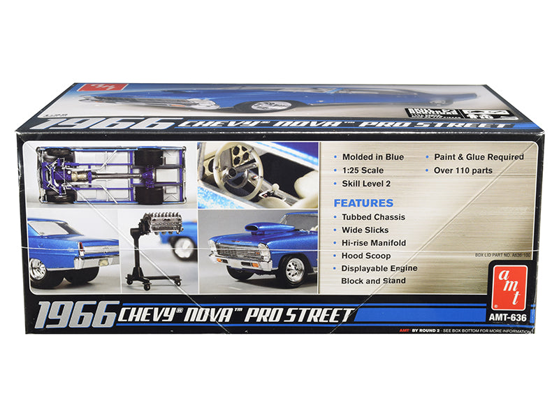 Skill 2 Model Kit 1966 Chevrolet Nova Pro Street 1/25 Scale by AMT <h2>Skill AMT</h2> <p>High-quality diecast car perfect for collectors and enthusiasts. Features detailed interior exterior craftsmans