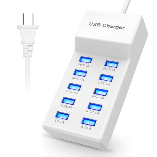 10 Ports Usb Charging Station Hub 50W Wall Charger Power Adapter For Phone