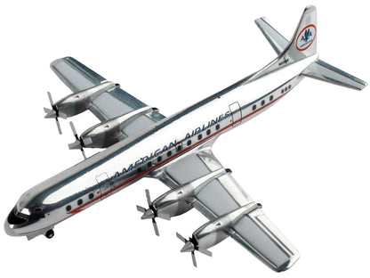 Lockheed L-188 Electra Commercial Aircraft "American Airlines" Silver with Red Stripes 1/400 Diecast Model Airplane by GeminiJets <h2>Lockheed GeminiJets</h2> <p>High-quality car perfect for collector