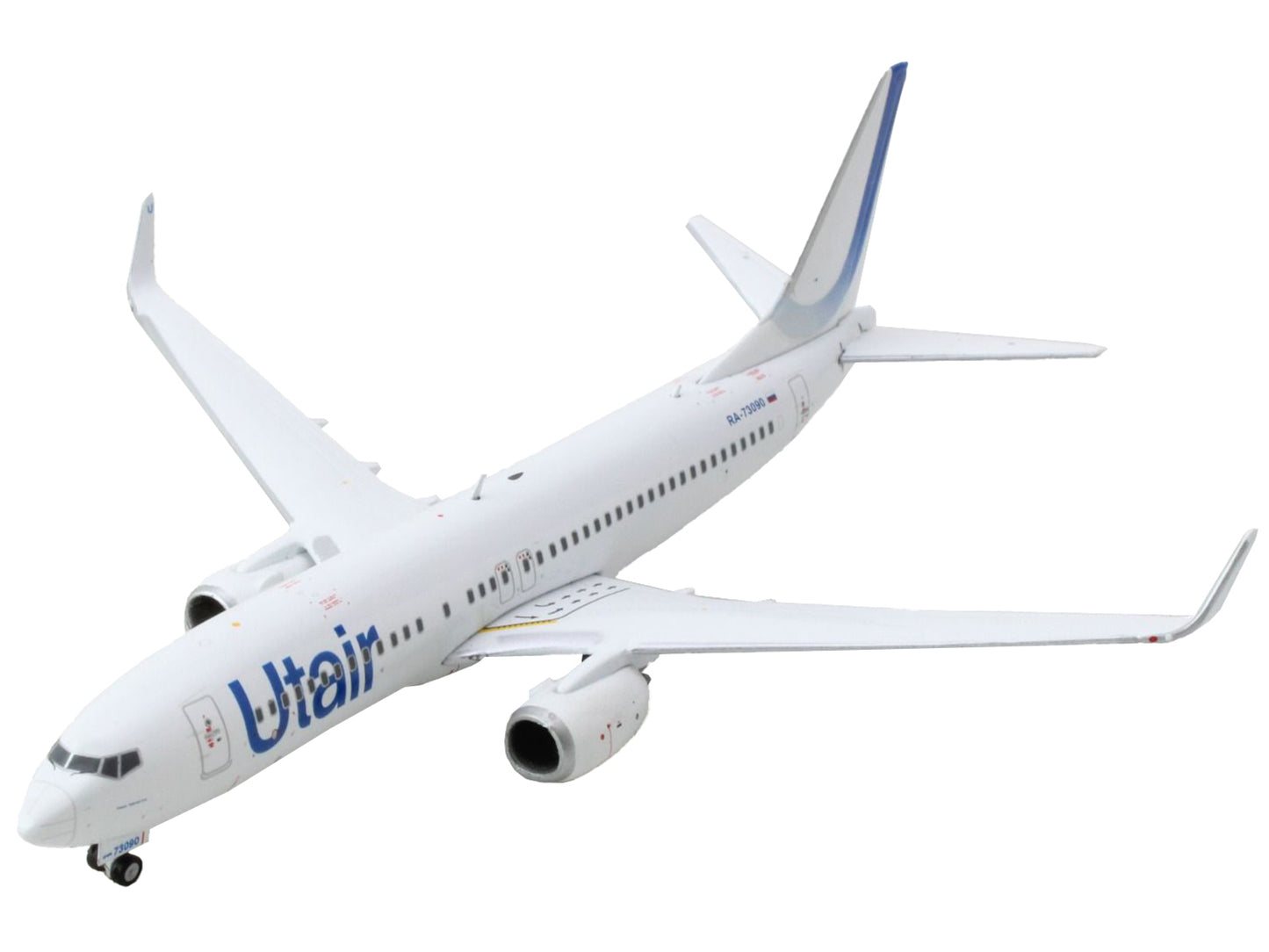 Boeing 737-800 Commercial Aircraft "Utair" White with Blue Tail Stripes 1/400 T&y Diecast Model Airplane by GeminiJets