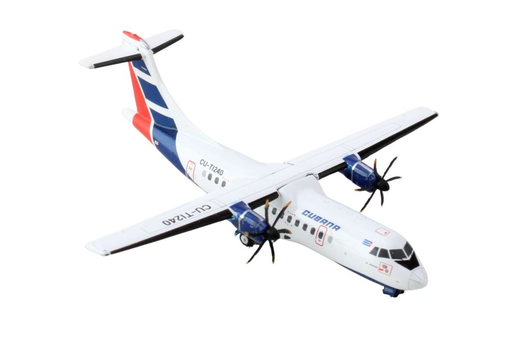ATR 42-500 Commercial Aircraft "Cubana Airlines" (CU-T1240) White with Red and Blue Stripes 1/400 Diecast Model Airplane by GeminiJets <h2>ATR GeminiJets</h2> <p>High-quality car perfect for collector