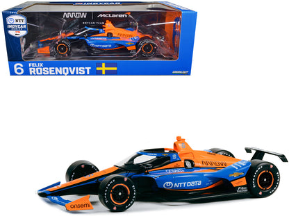GreenLight Dallara IndyCar #6 Felix Rosenqvist "NTT DATA" Arrow McLaren Series" (2023) 1/18 Diecast Model Car by <h2>Dallara Greenlight</h2> <p>High-quality perfect for collectors and enthusiasts. Fea