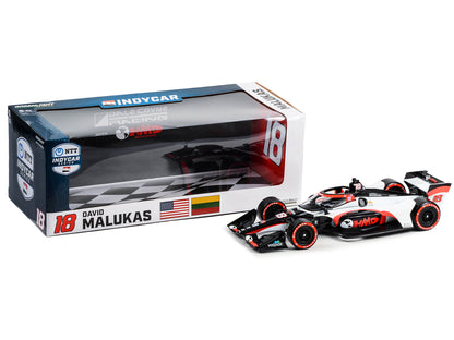 GreenLight Dallara IndyCar #18 David Malukas "HMD Trucking" Dale Coyne Racing with HMD Motorsports (Road Course Configuration) "NTT Series" (2023) 1/18 Diecast Model Car by <h2>Dallara Greenlight</h2>