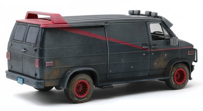 1983 GMC Vandura Black Weathered Version with Bullet Holes "The A-Team" (1983-1987) TV Series 1/18 T&y Diecast Model Car by Greenlight