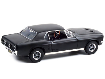 1967 Ford Mustang Coupe Matt Black (Adonis Creed's) "Creed" (2015) Movie 1/18 Diecast Model Car by Greenlight