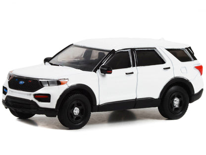 2022 Ford Police Interceptor Utility White "Hot Pursuit" "Hobby Exclusive" Series 1/64 Diecast Model Car by Greenlight