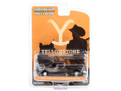 GreenLight 2017 Ram 3500 Laramie Dually Pickup Truck Brown Metallic "John Dutton - Yellowstone Ranch" "Yellowstone" (2018-Current) TV Series "Hollywood Series" Release 38 1/64 Diecast Model Car by Col