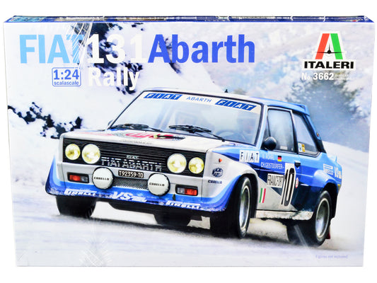 Skill 3 Model Kit Fiat 131 Abarth Rally #10 Winner Montecarlo Rally 1/24 Scale