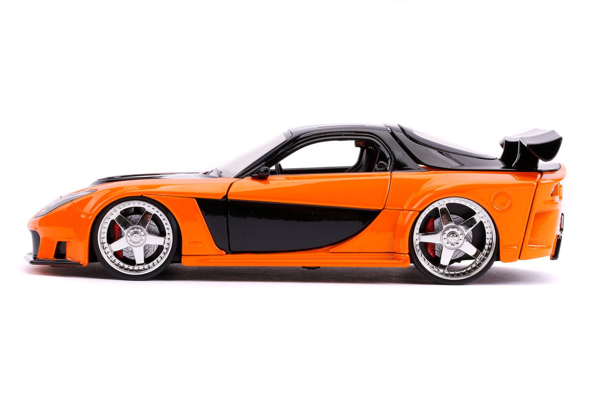 Han's Mazda RX-7 RHD Orange Black (2006) Movie 1/24 Diecast Model Car - Jada