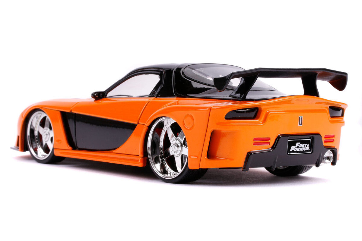 Han's Mazda RX-7 RHD Orange Black (2006) Movie 1/24 Diecast Model Car - Jada